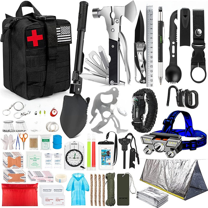 Kit de supervivencia y botiquín de montaña en bolsa táctica