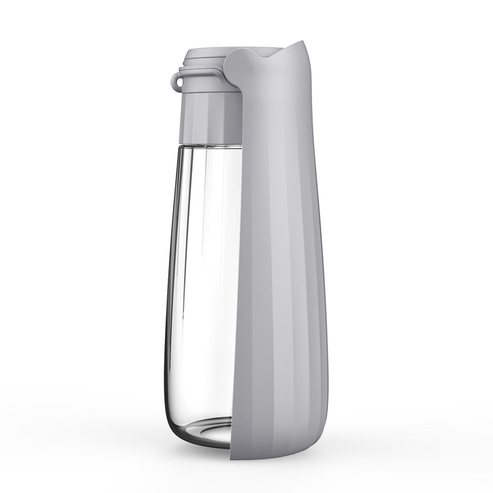 Botella de Agua Portátil Antifugas para Perros y Gatos – Gris 550 ml