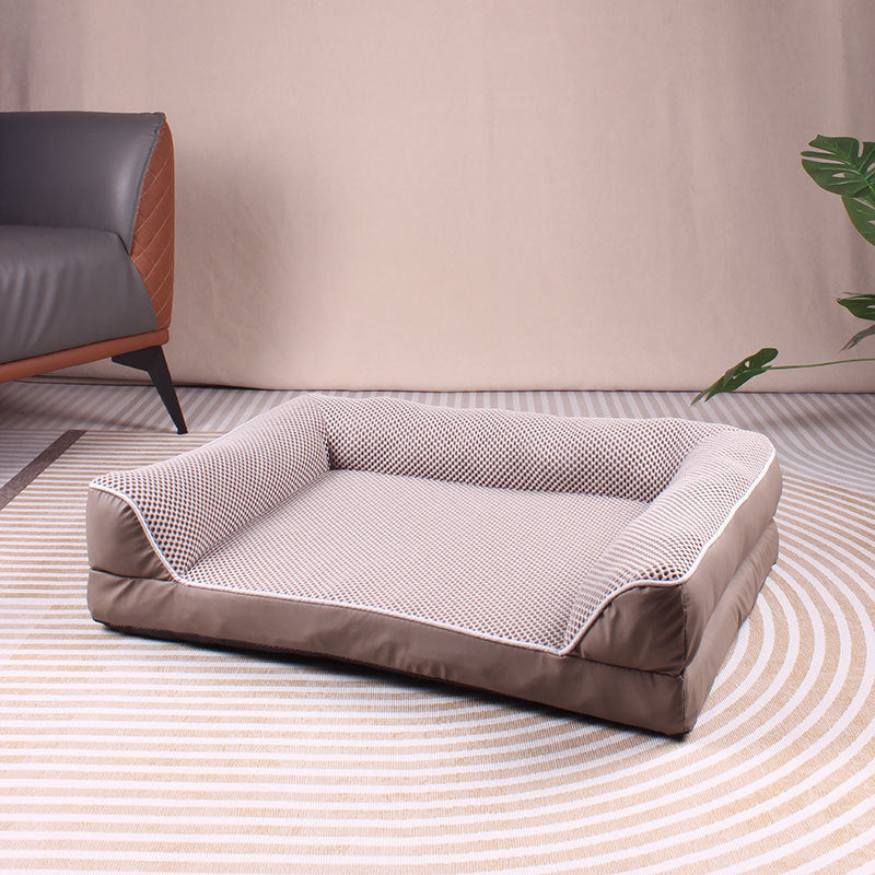 Cama cuadrada acolchada para perros