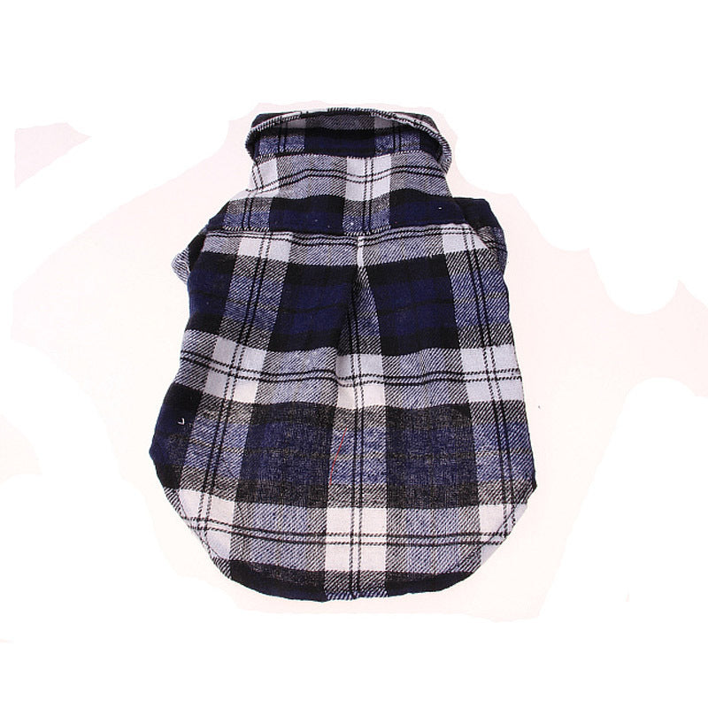 Camisa de cuadros para perros pequeños y medianos
