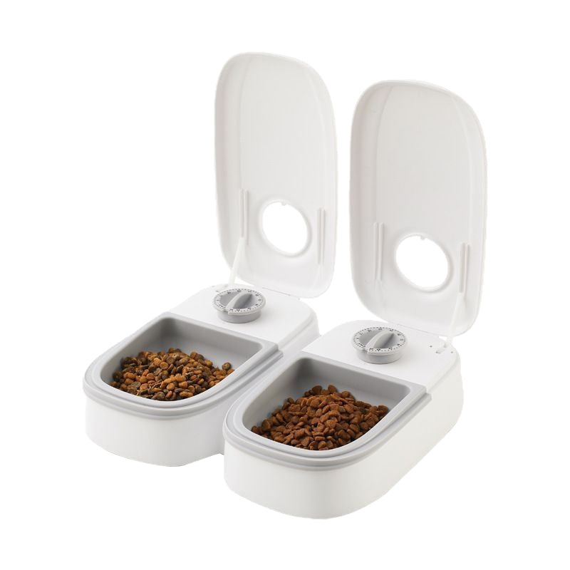 Comedero automático doble para perros y gatos