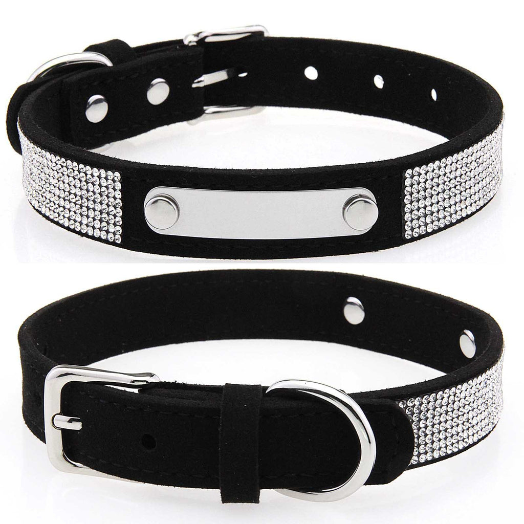 Collar ajustable con brillantes para perros y gatos