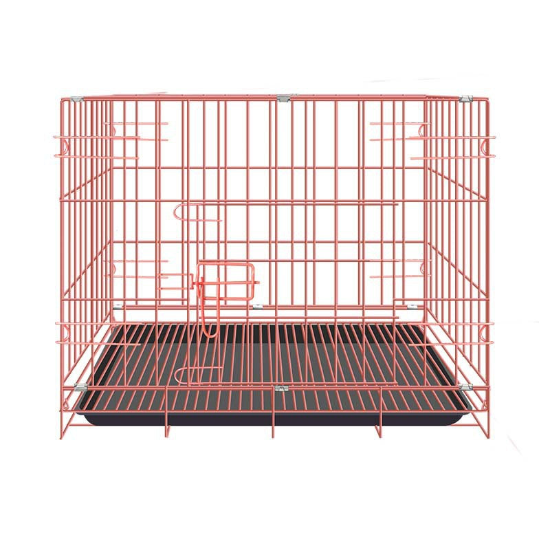 Jaula plegable de hierro reforzado para perros y gatos