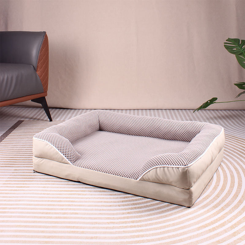 Cama cuadrada acolchada para perros