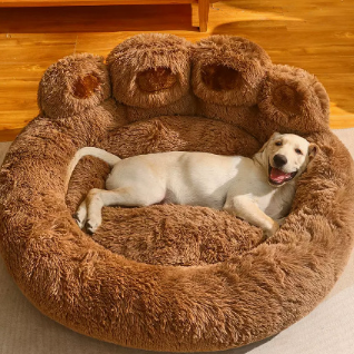 Cama nido de franela para perros y gatos