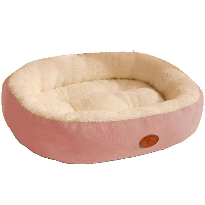 Cama ovalada transpirable para perros y gatos