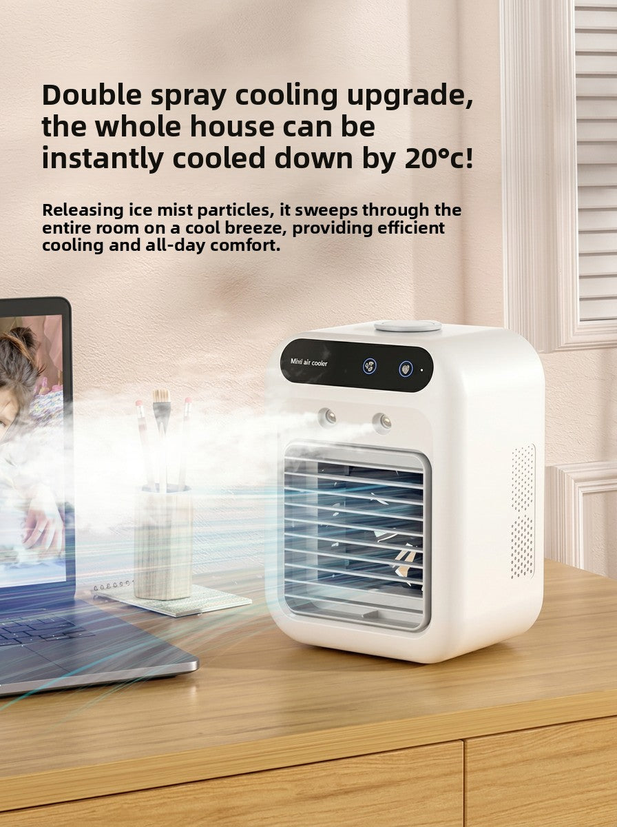 Ventilador refrigerante para perros con pulverización