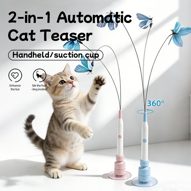 Varita eléctrica para gatos con ventosa