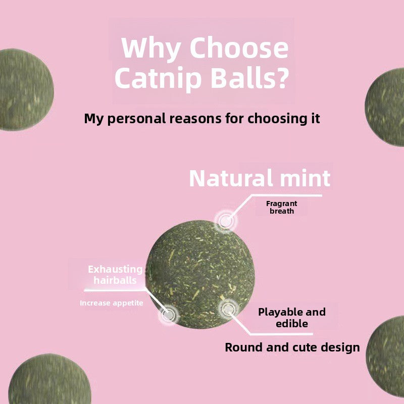 Pelota giratoria de hierba gatera para gatos
