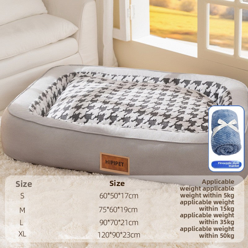 Cama semiencerrada cálida para perros y gatos