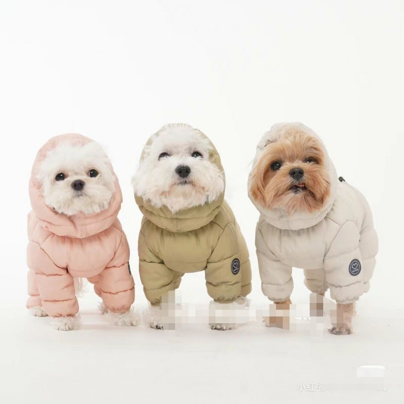Abrigo de invierno de cuatro patas para perros pequeños