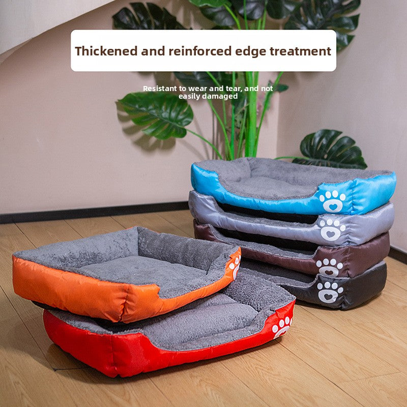 Cama de terciopelo suave y cálida para perros y gatos