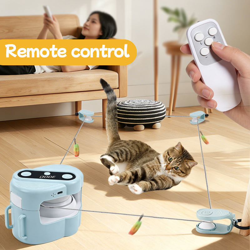 Juguete interactivo para gatos con rotación automática