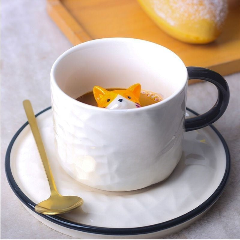 Taza de cerámica con gato