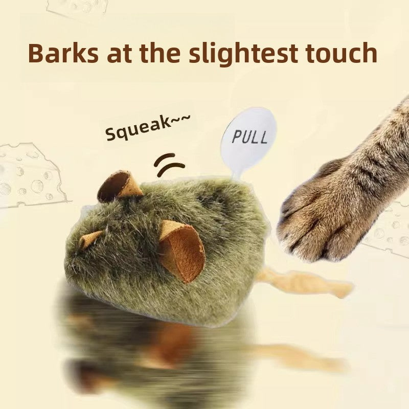 Ratón de peluche con sensor inteligente y sonido para gatos