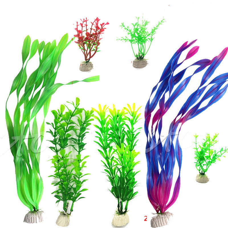 Set de 7 plantas artificiales para acuario