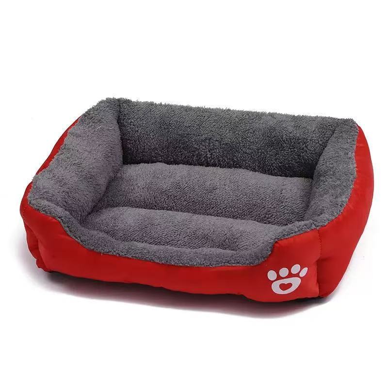 Cama de terciopelo suave y cálida para perros y gatos