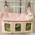 Bolsa Colgante Lavable para Heno de Mascotas Pequeñas – Rosa pequeño 22,5 x 15,5 cm