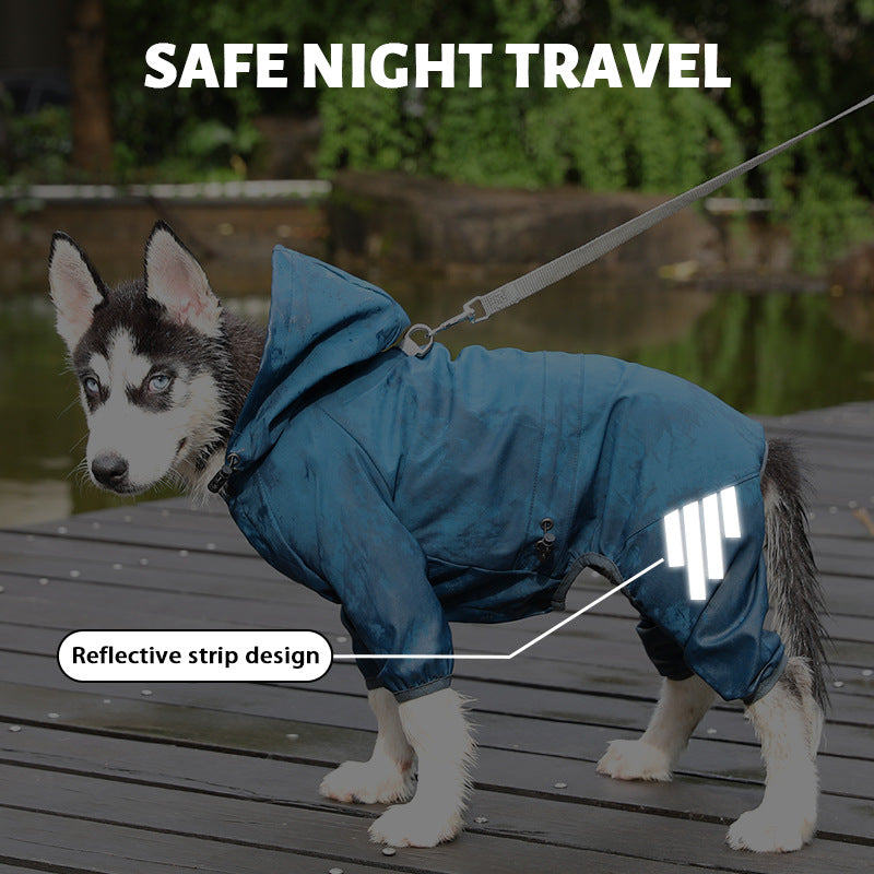 Impermeable para perros con capucha