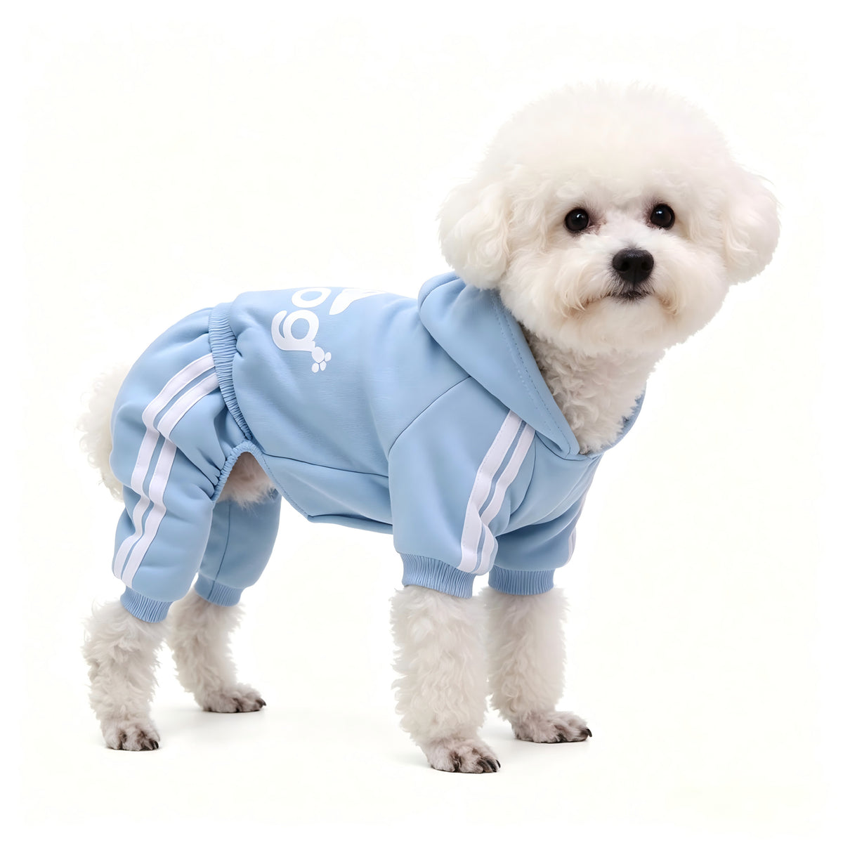 Sudadera con capucha de cuatro patas para perros y gatos