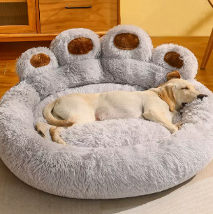Cama nido de franela para perros y gatos