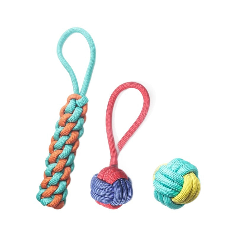 Set de juguetes de cuerda de algodón resistentes para perros
