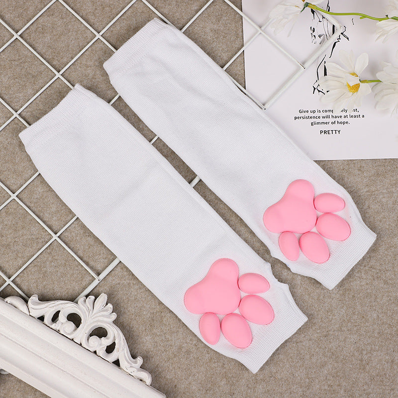 Calcetines con patas de gato 3D y almohadillas de silicona