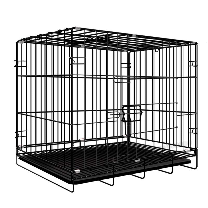 Jaula plegable de hierro reforzado para perros y gatos