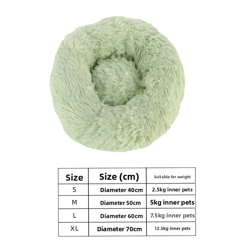 Cama mullida con forma de concha para perros y gatos