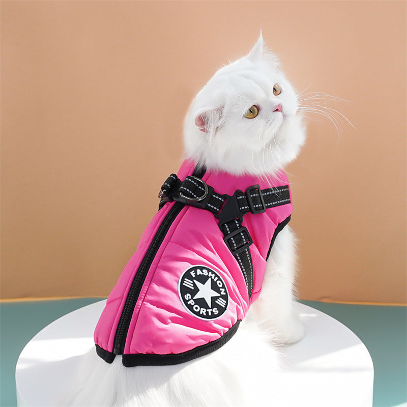 Chaleco acolchado de algodón para perros y gatos, foto 5 de 61