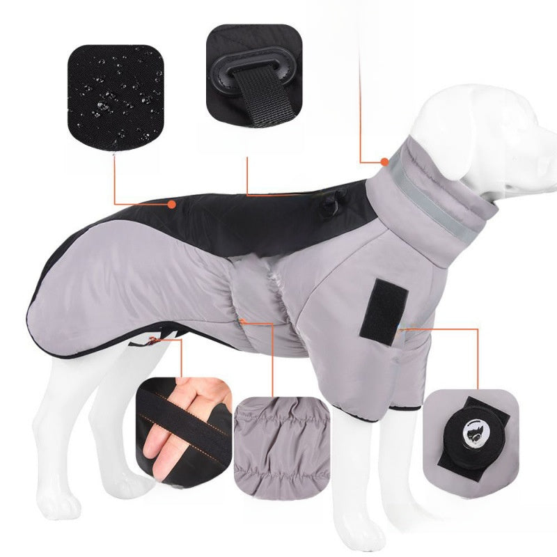 Capa abrigo de invierno reflectante para perros pequeños y medianos