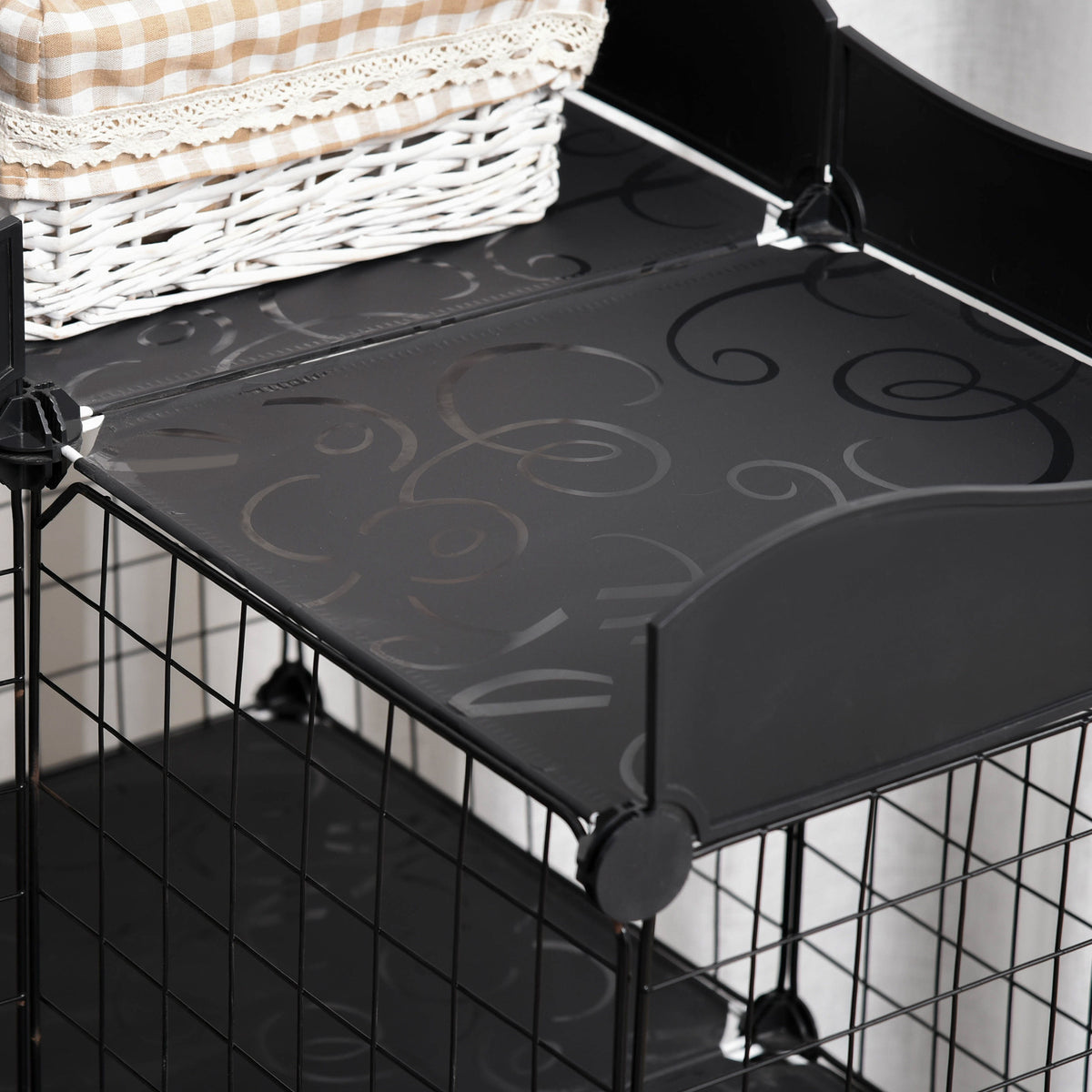 Pack de 2 recintos modulares de 3 niveles con rampa para animales pequeños, negro, foto 5 de 9