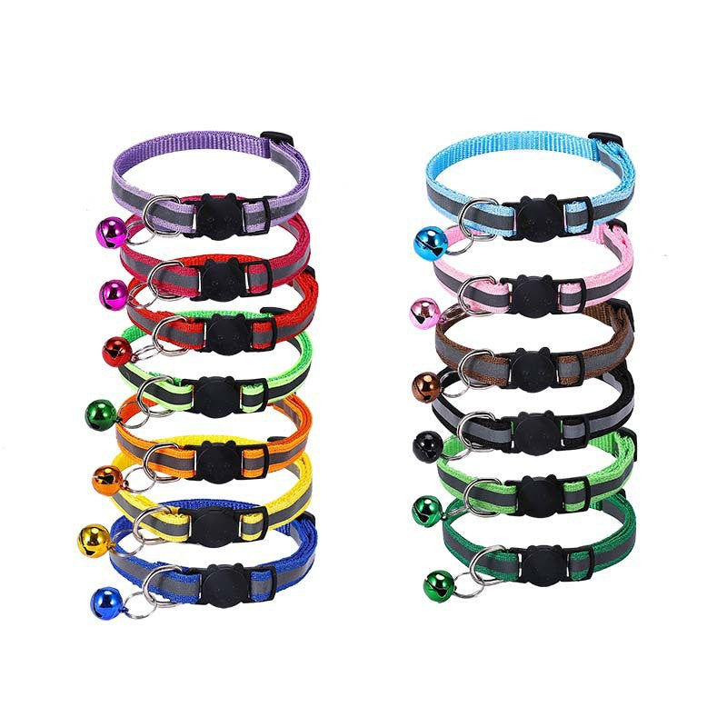 Collar reflectante para gatos con hebilla felina