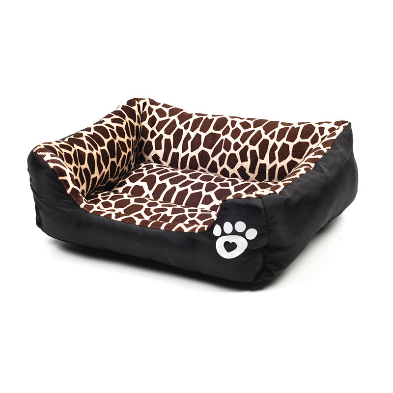 Cama nido rectangular de algodón para perros