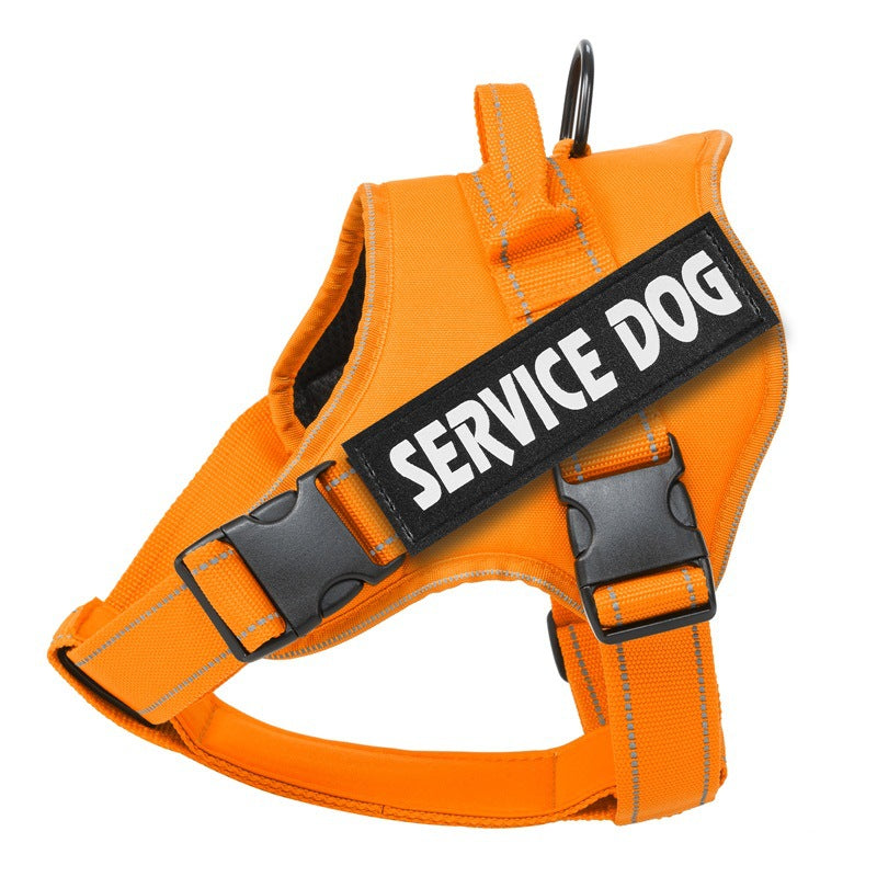 Arnés chaleco reflectante ajustable para perros medianos y grandes en color naranja