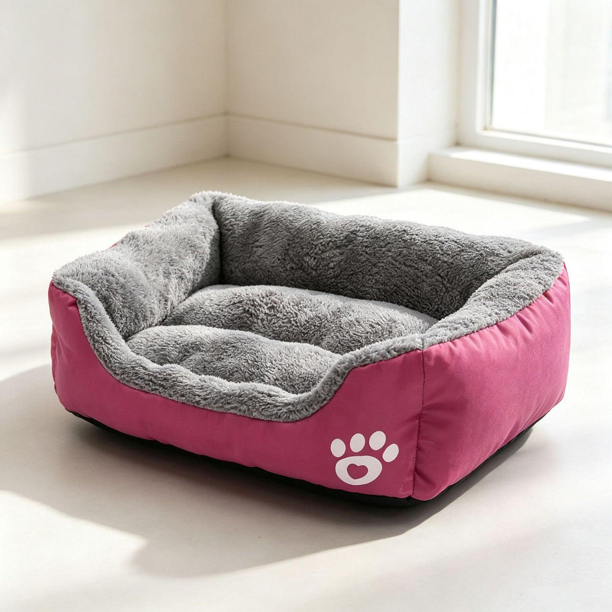 Cama de terciopelo suave y cálida para perros y gatos