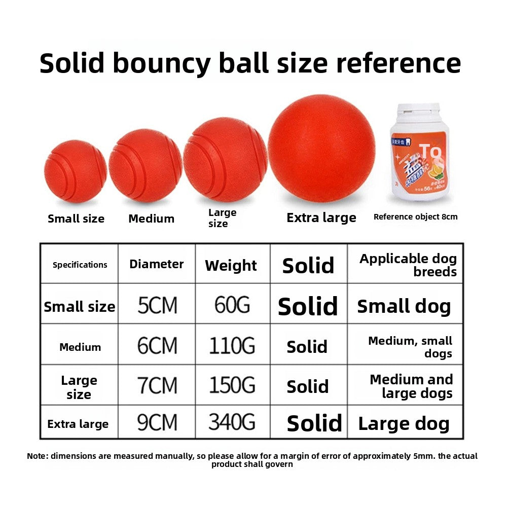 Pelota de goma con sonido para perros