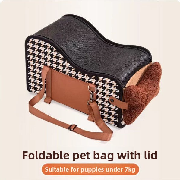 Asiento de coche para perros pequeños – Houndstooth Mesh