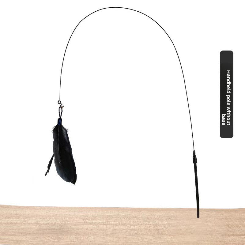 Juguete para gatos con plumas y ventosa