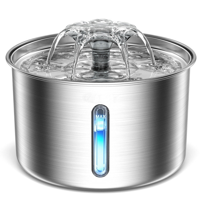 Fuente de agua automática de acero inoxidable para mascotas