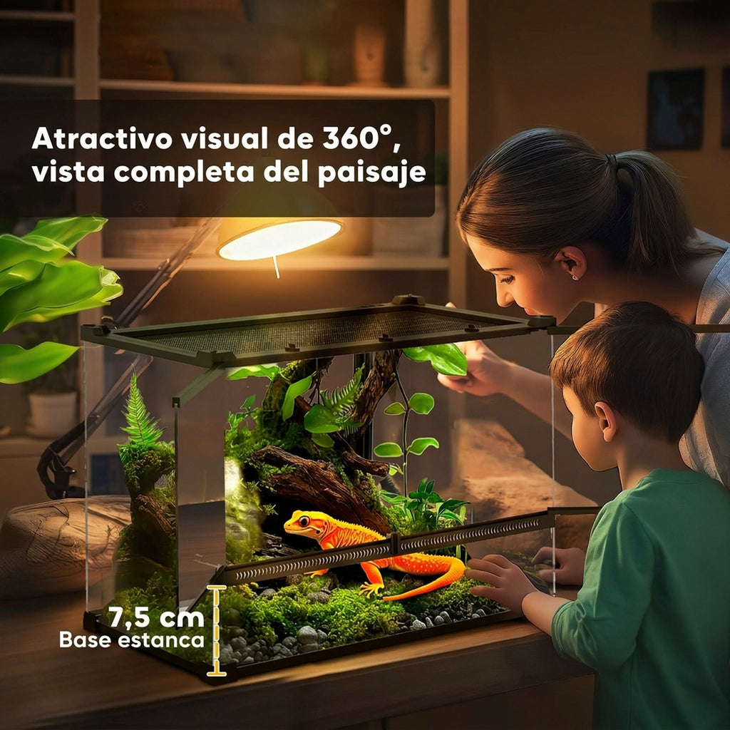Terrario de cristal de 48 L