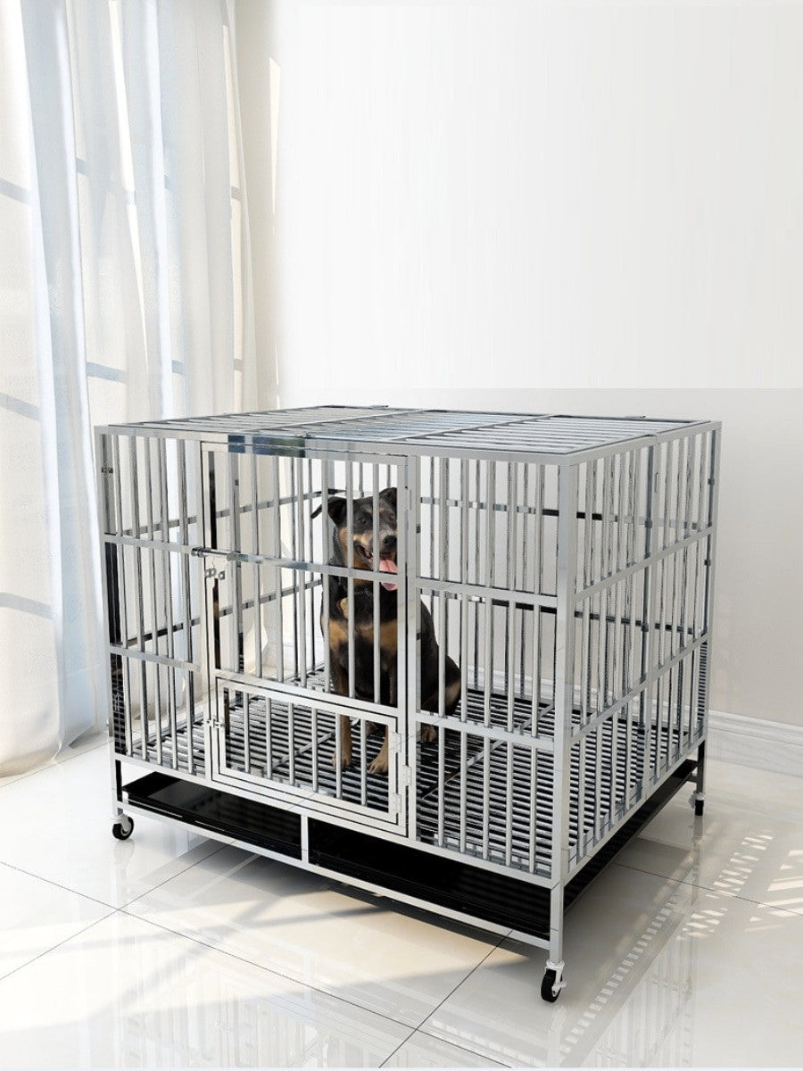 Jaula de acero inoxidable para perros pequeños, 78 x 52 x 60 cm, foto 6 de 8