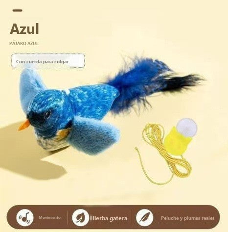 Interactive bird toy with sound for cats
