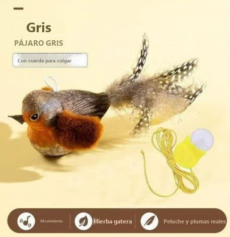 Interactive bird toy with sound for cats