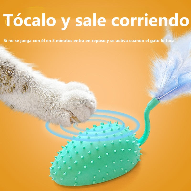 Remote-controlled silicone electric mouse for cats