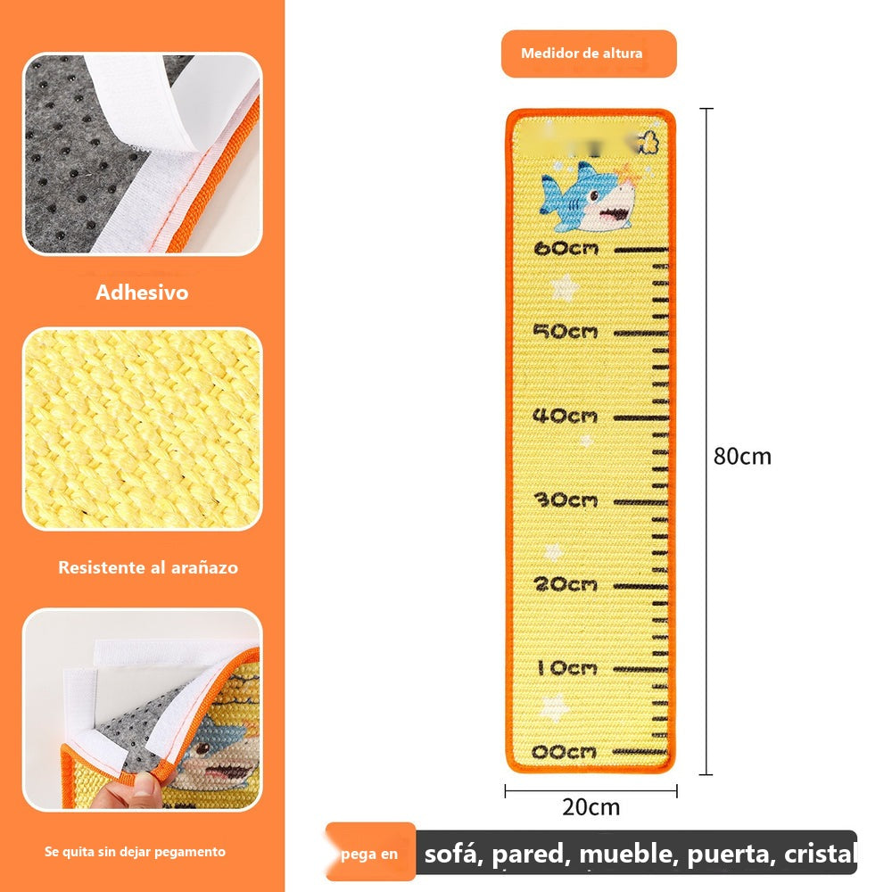 Wall-mounted vertical sisal cat scratcher