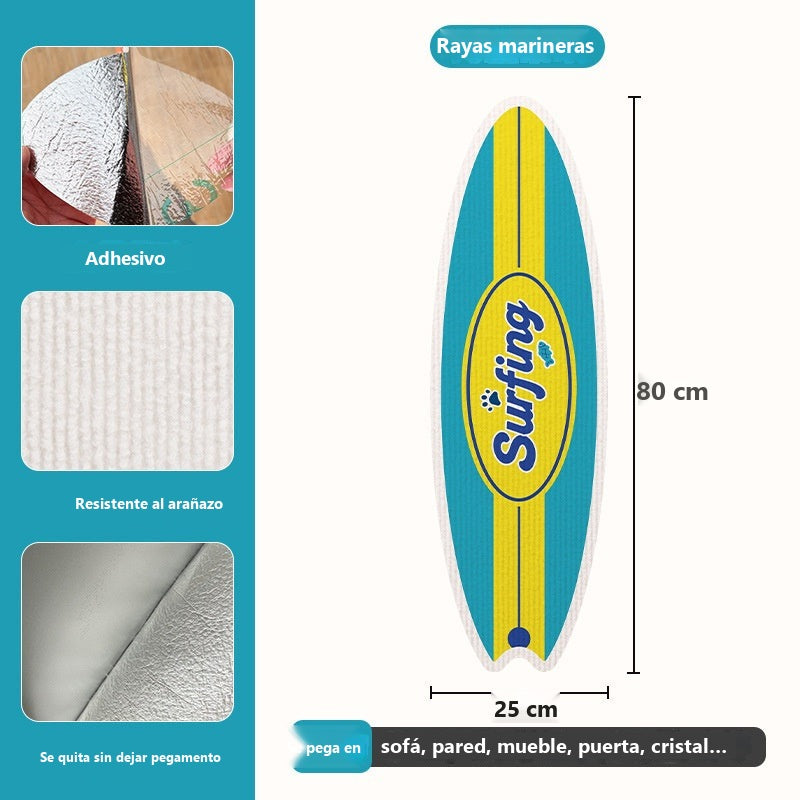 Wall-mounted vertical sisal cat scratcher