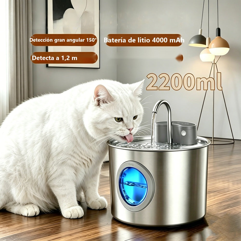 Stainless steel automatic cat water fountain