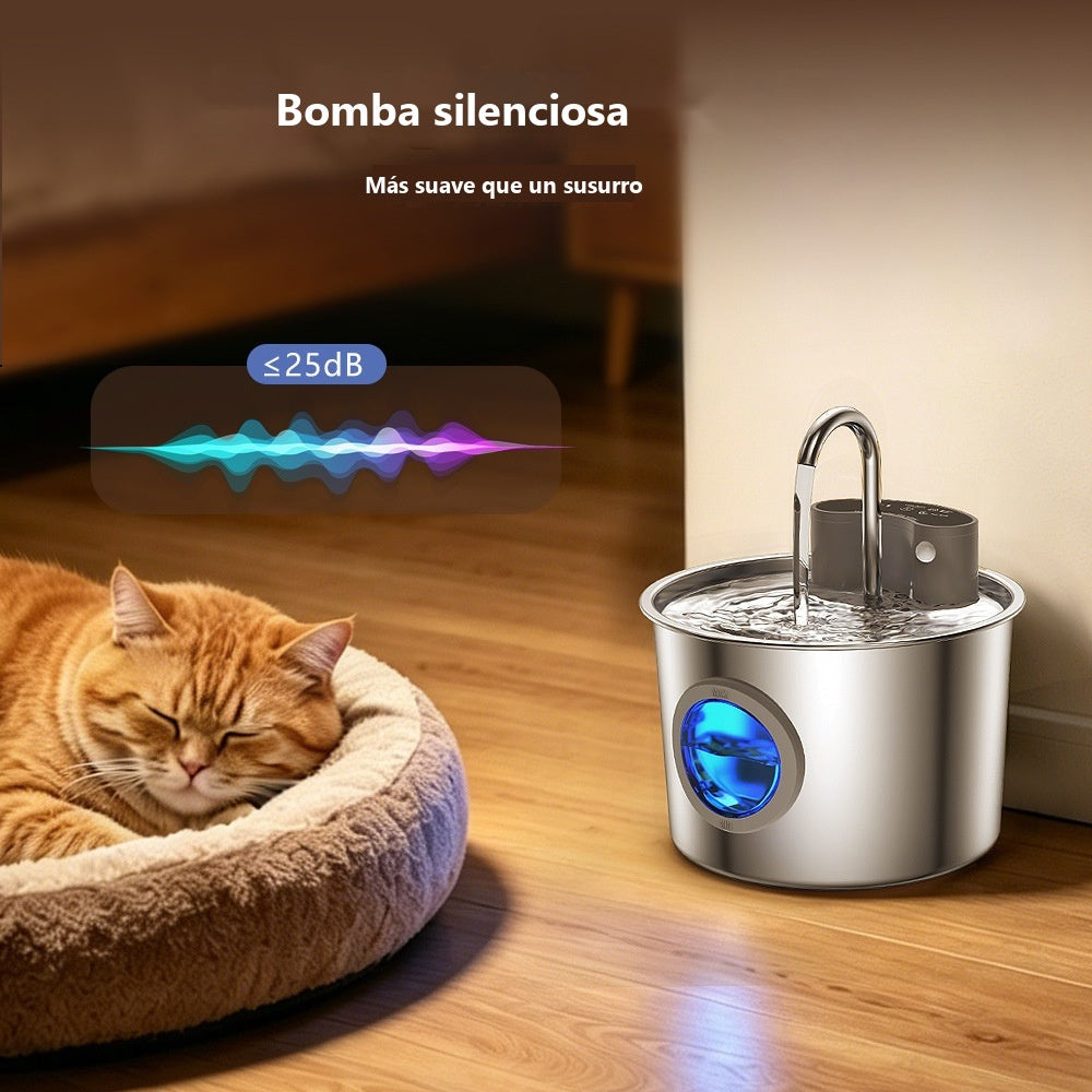 Stainless steel automatic cat water fountain
