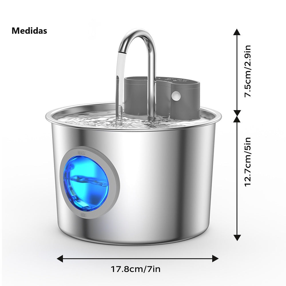 Stainless steel automatic cat water fountain